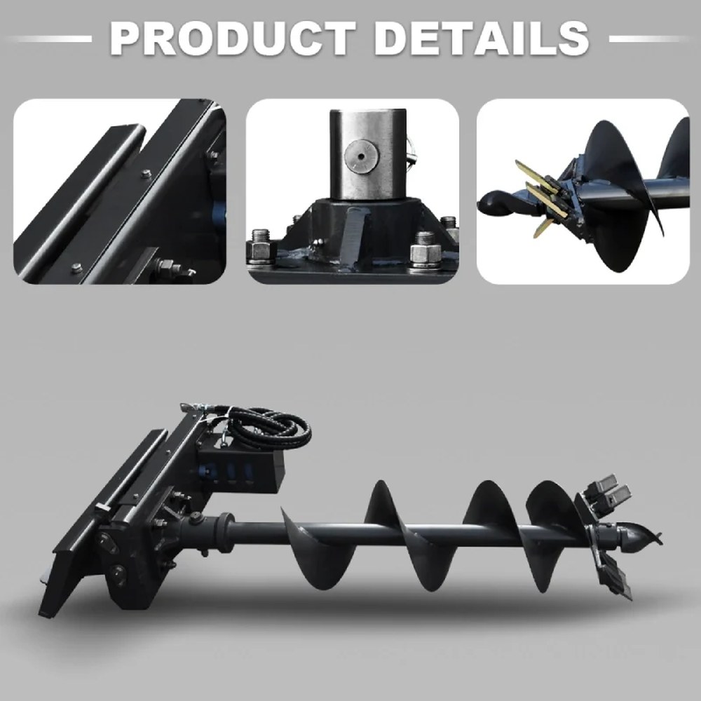 Skid steer 3-in-1 auger set view 2