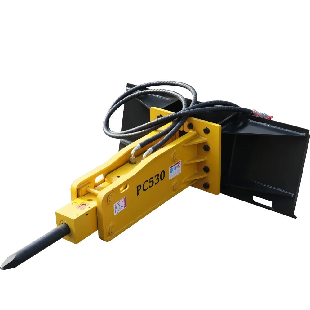 Skid steer hydraulic breaker attachment