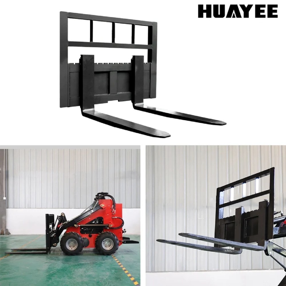Skid steer pallet fork attachment