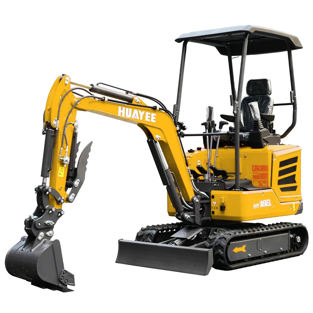 HY18 fitted with hydraulic thumb
